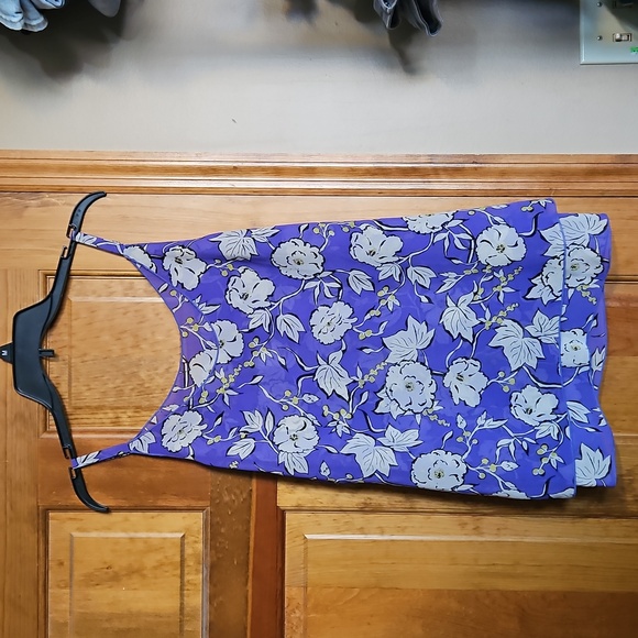 CAbi Vivid Violet Floral Cami Top With Adjustsble Straps - Picture 2 of 9